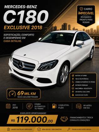 MERCEDES-BENZ C 180 1.6 CGI FLEX EXCLUSIVE 9G-TRONIC MERCEDES-BENZ C 180 1.6 CGI FLEX EXCLUSIVE 9G-TRONIC